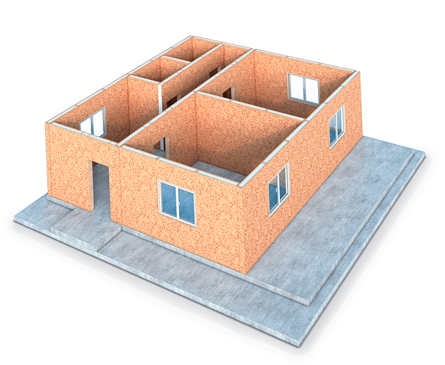 plano casa paneles sip